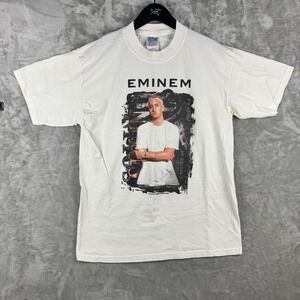 Vintage Gildan Eminem T-Shirt Slim Shady Marshall Mathers Mens Large 90s Rap Tee